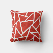 Motif en mosaïque rouge et blanche