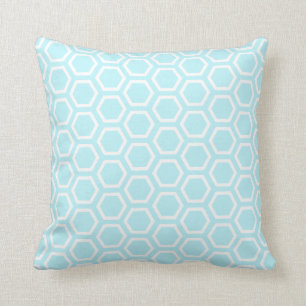 Coussin Motif en pastel de nid d'abeilles d'Aqua