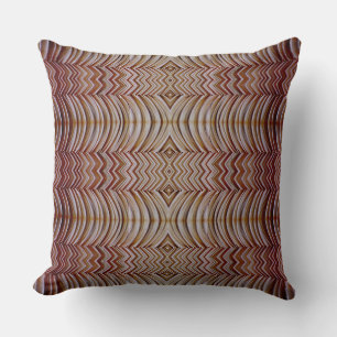 Coussin Motif en tissu classique brun vibré