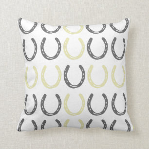 Coussin Motif équestre à thème de chaussures de cheval