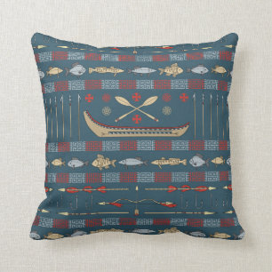 Coussin Motif ethnique de pêche