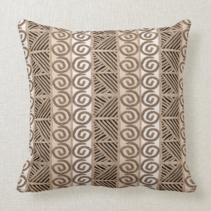 Coussin motif ethnique tiré par la main africain