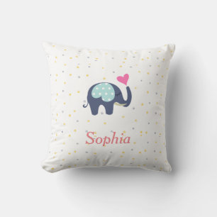 Coussin Motif Étoile Cœur Tronc d'Éléphant Mignon Pour Fil