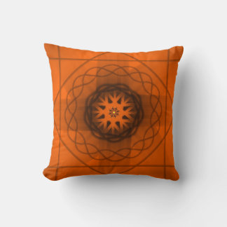 Coussin Motif étoile géométrique orange
