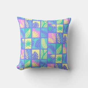 Coussin motif feuille