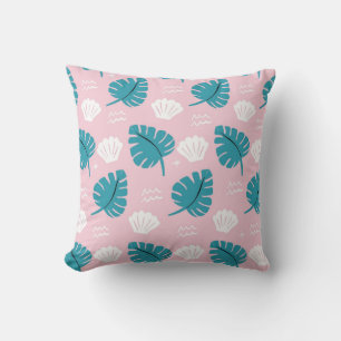 Coussin motif feuille