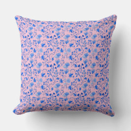 Coussin Motif feuille 12.bw LPink BG