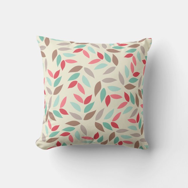 Coussin Motif Feuille Abstrait inspiré (Recto)