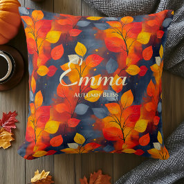 Coussin Motif Feuille Bliss d'automne | Décor d'automne