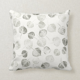 Coussin Motif Feuille d'Aspen © Sandy Long