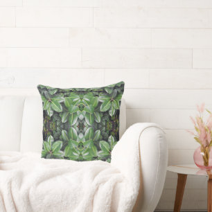 Coussin Motif feuille de caoutchouc