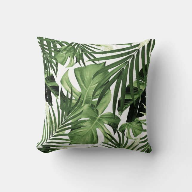 Coussin Motif Feuille de la jungle tropicale #12 (Recto)
