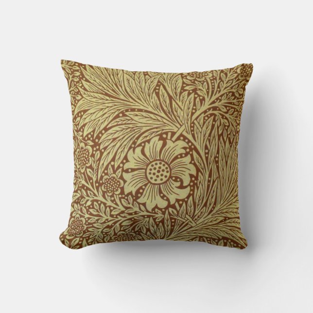 Coussin Motif Fleur Antique Marigold de William Morris (Recto)