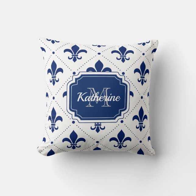 Coussin Motif Fleur-de-lis (Recto)