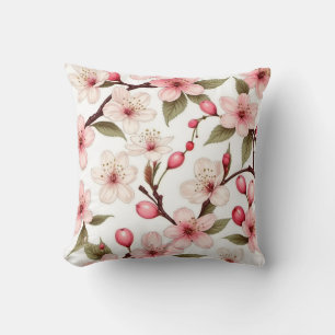 Coussin Motif Fleurs cerises