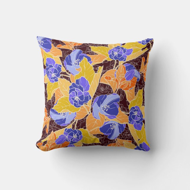Coussin Motif Fleurs de Pommier (Recto)