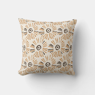 Coussin Motif floral batik géométrique et transparent à l'