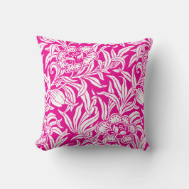 Coussin Motif floral botanique vintage Art Nouveau