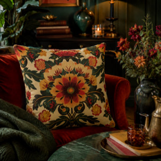 Coussin Motif floral coloré
