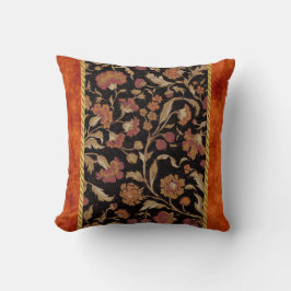 Coussin Motif floral couleur rouille élégant