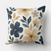 Motif floral crémeux assourdi