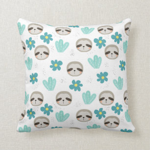 Coussin Motif floral de paresse douce