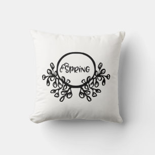 Coussin Motif floral de printemps dynamique Bl de la nat