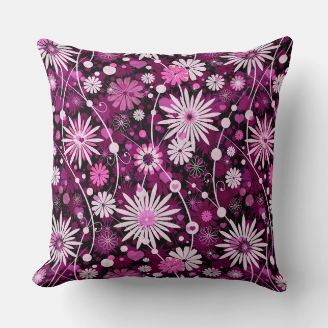 Coussin Motif floral de Valentine (Recto)