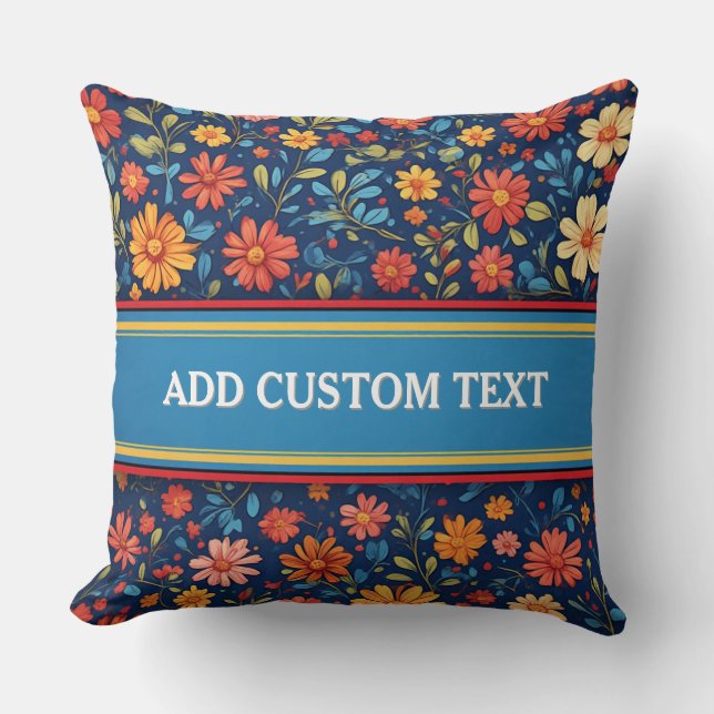 Coussin Motif floral élégant (Recto)