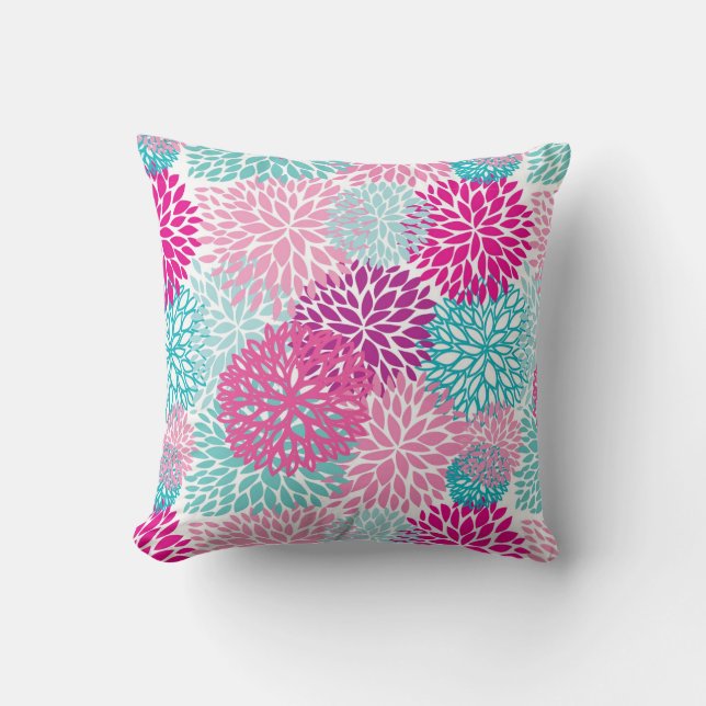 Coussin Motif floral lumineux 2 (Recto)