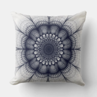 Coussin Motif floral noir