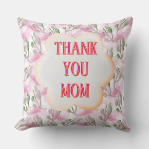 Coussin Motif floral personnalisé et aquarelle sur mesure 