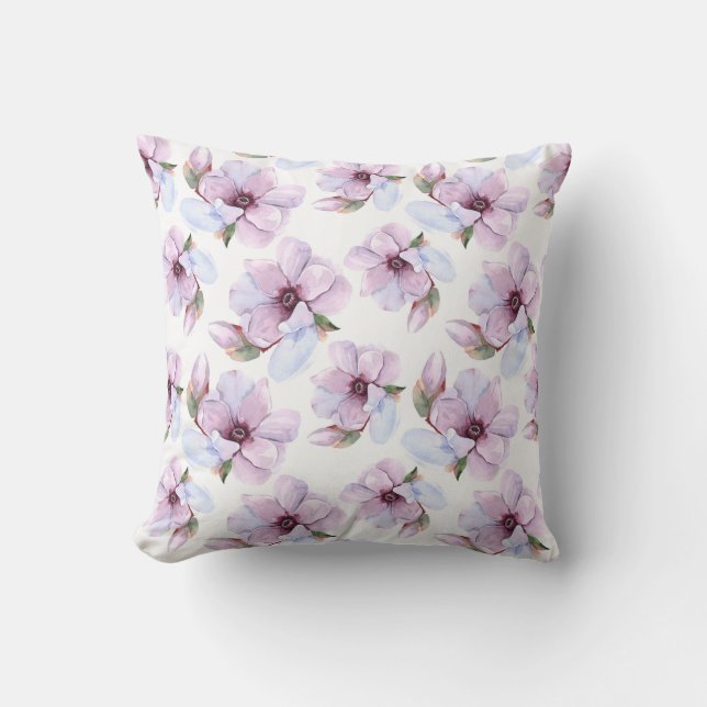 Coussin Motif floral romantique (Recto)