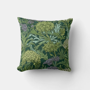 Coussin Motif floral sans couture de style William Morris