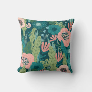 Coussin Motif Floral sans couture, décoration intérieure