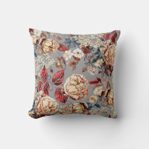 Coussin Motif floral, style Art nouveau.