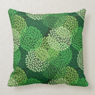 Coussin Motif floral vert