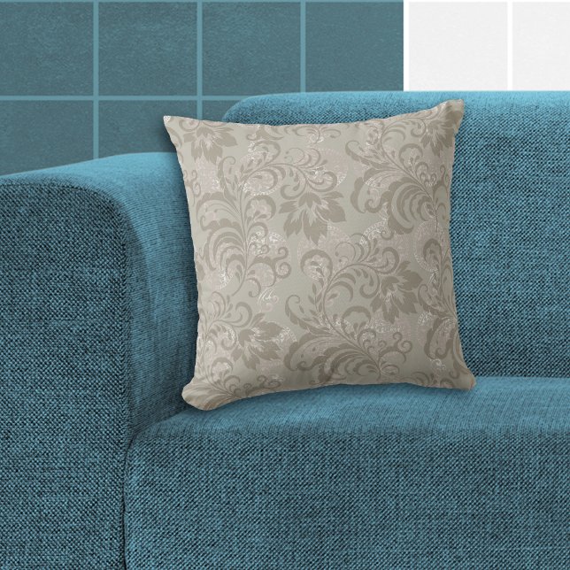 Coussin Motif floral vert Sage (Créateur téléchargé)