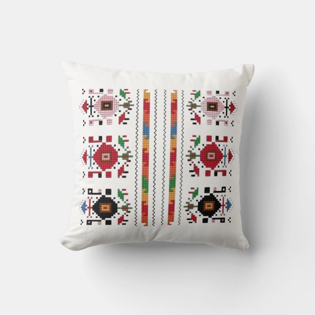 Coussin Motif folklorique bulgare (Recto)