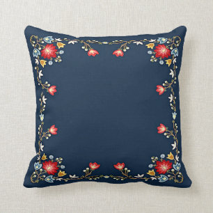 Coussin Motif folklorique de costume de Bunad de Norvégie