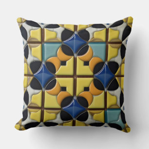 Coussin Motif géométrique abstrait avec des couleurs vives