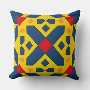 Coussin Motif géométrique abstrait avec des couleurs vives