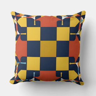 Coussin Motif Géométrique Abstrait avec Flèches