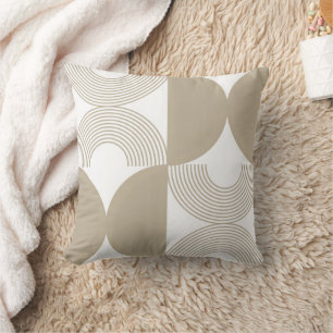 Coussin Motif géométrique abstrait bohème minimaliste d'ar