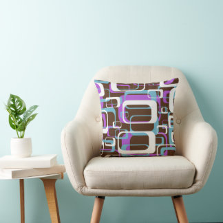 Coussin Motif géométrique abstrait des années 60 balançant