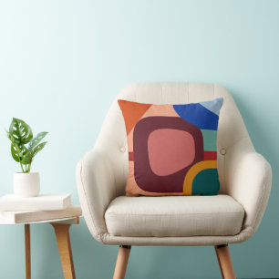 Coussin Motif géométrique abstrait du milieu du XXe siècle