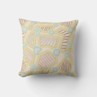 Coussin Motif géométrique abstrait pastel moderne