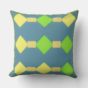 Coussin 💙 Motif géométrique Art de style maison vibrant ✨