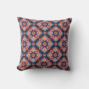 Coussin Motif géométrique Aztec coloré