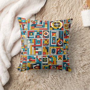 Coussin Motif géométrique coloré esthétique